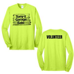 Tonys Garage Sale Unisex Cotton Long Sleeve Tee-Safety Green