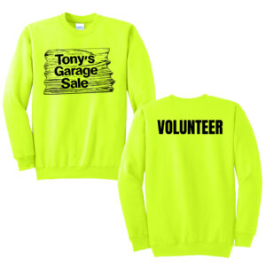 Tonys Garage Sale Unisex Fleece Crewneck Sweatshirt-Safety Green