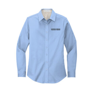UD Theological Seminary Port Authority – Ladies Long Sleeve Easy Care Shirt-Light Blue