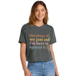 UD Theological Seminary Comfort Colors Women’s Heaveweight Boxy Fit Slightly Cropped T-Shirt-Pepper