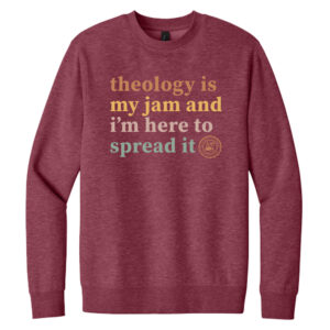UD Theological Seminary District Unisex V.I.T. Fleece Crewneck sweatshirt-Heathered Cardinal