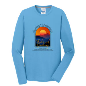 UD Theological Seminary Men Long Sleeve Essential Blended Performance Tee-Aquatic Blue