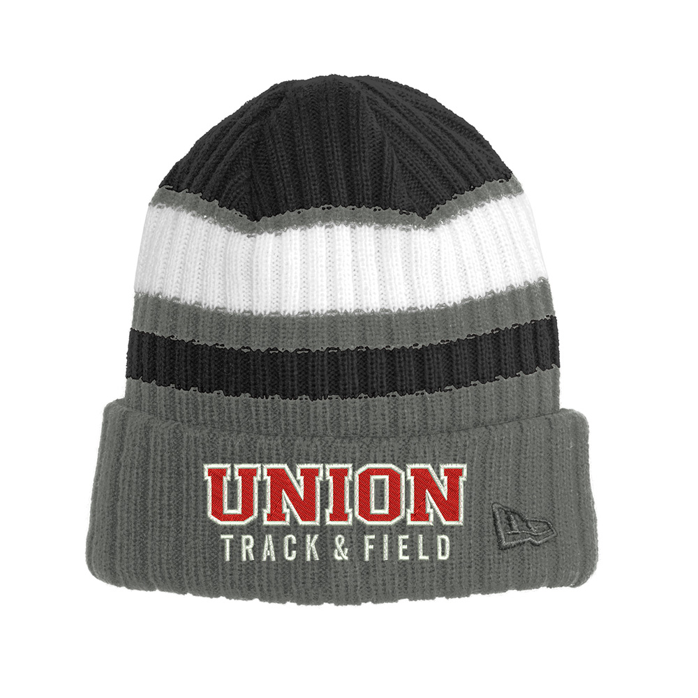 Union MS Track Field New Era Ribbed Beanie-Black/Graphite
