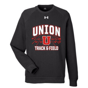 Union MS Track Field Under Armour UA Rival Fleece Crewneck Sweatshirt Adult-Black