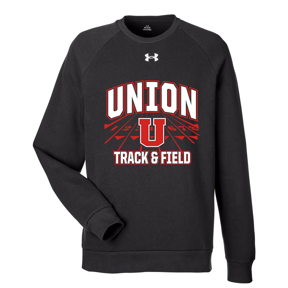 Union MS Track Field Under Armour UA Rival Fleece Crewneck Sweatshirt Adult-Black