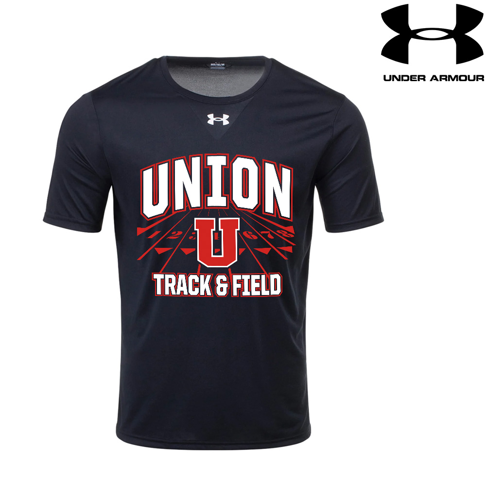 Union MS Track Field Under Armour short sleeve Men's Team Tech Tee-Black