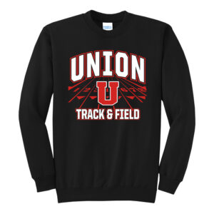 Union MS Track Field Unisex Fleece Crewneck Sweatshirt-Black