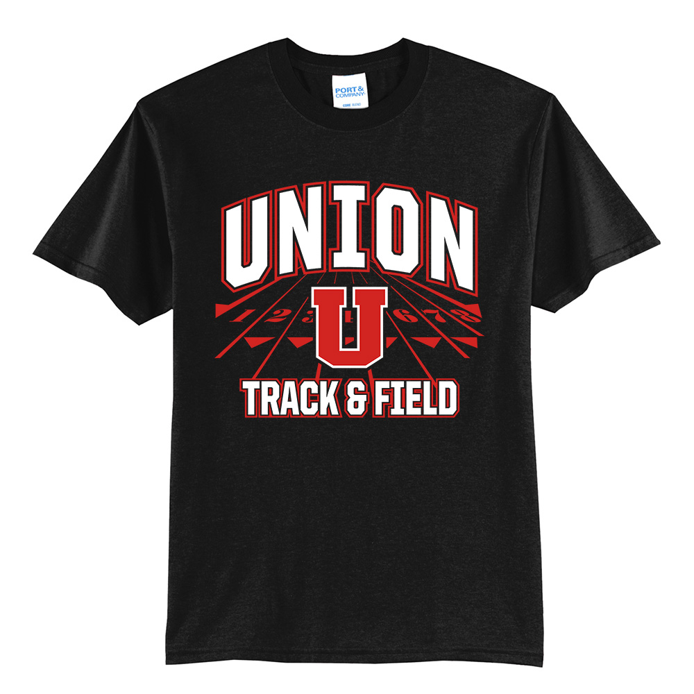 Union MS Track Field Unisex Short Sleeve Tee-Black