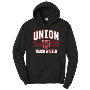 Union MS Track Field Unisex Fleece Hooded Sweashirt-Black
