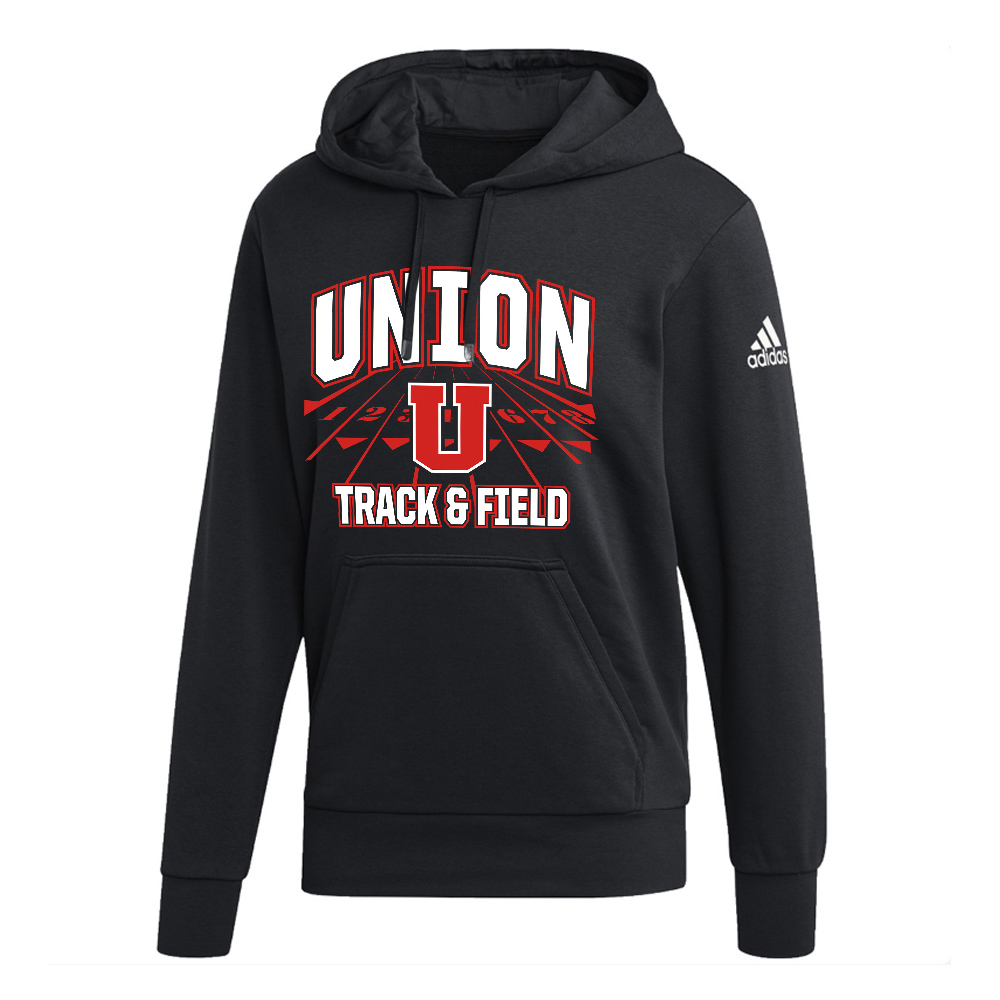 Union MS Track Field Unisex Adidas Fleece Hooded Sweatshirt- Black