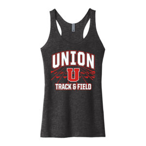 Union MS Track Field Next Level Triblend Racerback Tank-Vintage Black