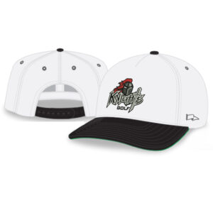 Union Golf Rah-Rah 5-Panel Chino Twill Snapack Cap-White/Black/ Green Underbill