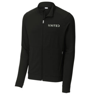 United Soccer Sport-Tek Men Sport-Wick  Flex Fleece Full-Zip-Black