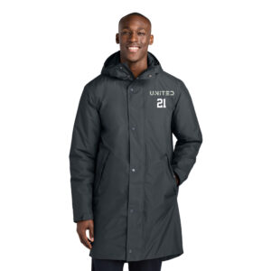 United Soccer Sport-Tek Men Waterproof Insulated Sideline Parka-Graphite