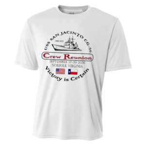 USS San Jacinto Adult Cooling Performance Tshirt-White