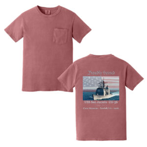 USS San Jacinto Comfort Colors Unisex Heavyweight Ring Spun Pocket Tee-Brick