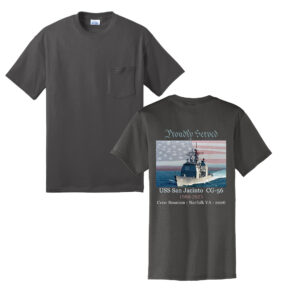 USS San Jacinto Unisex Core Blend Pocket Tee-Charcoal