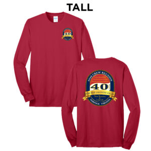 USS San Jacinto Tall Long Sleeve Cotton Tee-Red