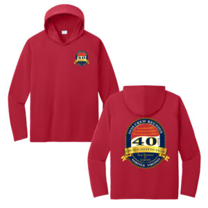 USS San Jacinto Adult Performance Pullover Hooded Tee-Red
