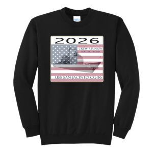 USS San Jacinto Unisex Fleece Crewneck Sweatshirt-Black