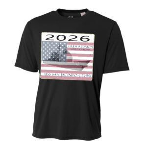 USS San Jacinto Adult Cooling Performance Tshirt-Black