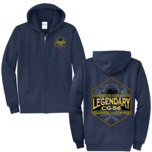 USS San Jacinto Unisex Classic Full-Zip Hooded Sweatshirt-navy