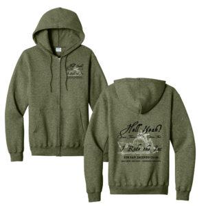 USS San Jacinto Unisex Classic Full-Zip Hooded Sweatshirt-Olive Drab Green heather