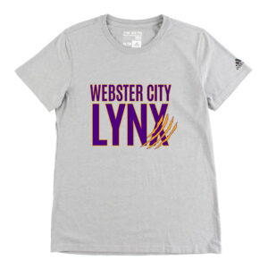 WC Lynx Adidas Go To Performance Women’s Short Sleeve Tee-Medium Grey (XL, 2x)