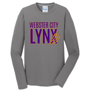 WC Lynx Men Long Sleeve Essential Blended Performance Tee-Medium Grey
