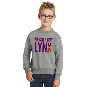 WC Lynx Unisex Youth Basic Crewneck Sweatshirt-Athletic Heather