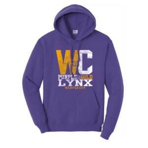 WC Lynx Unisex Basic Hooded Sweatshirt-Purple