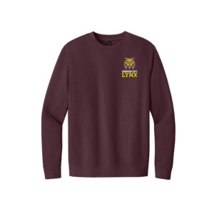 WC Lynx Rah-Rah District Unisex  V.I.T. Fleece Crew-Plum