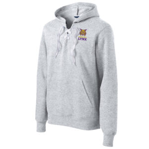 WC Lynx Sport Tek Lace Up Pullover Hooded Sweatshirt-Athletic Heather