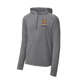 WC Lynx Sport-Tek men Sport-Wick Stretch 1/2-Zip Hoodie-Charcoal Grey Heather