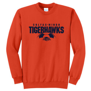 CM Soccer Unisex Fleece Crewneck Sweatshirt-Orange