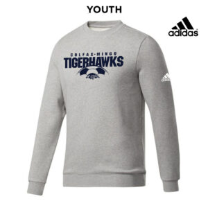 CM Soccer Adidas Fleece YOUTH Crewneck Sweatshirt-Heather Grey (YL ONLY)