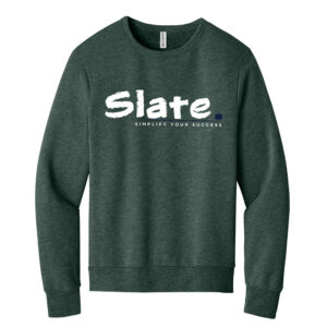Slate BELLA CANVAS Unisex Sponge Fleece Classic Crewneck Sweatshirt-Heather Forest