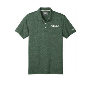 Slate New Era Slub Twist Polo Men-Dark Green Twist