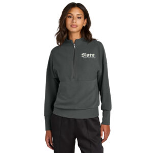 Slate Mercer Mettle Women’s Linear Texture 1/4-Zip-Storm Grey