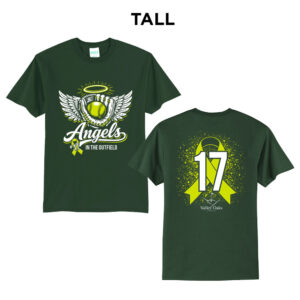 Angels In The Outfield Tall Short Sleeve Tee-Dark Green