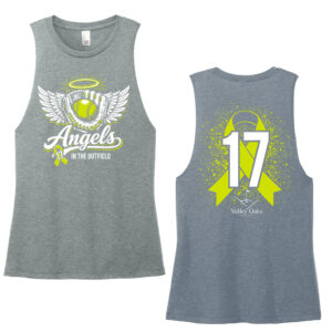 Angels In The Outfield District Women’s Perfect Tri Muscle Tank-Flint Blue Heather