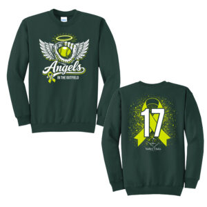 Angels In The Outfield Unisex Fleece Crewneck Sweatshirt-Dark Green