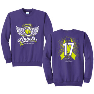 Angels In The Outfield Unisex Fleece Crewneck Sweatshirt-Purple
