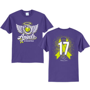Angels In The Outfield Unisex Short Sleeve Tee-Purple