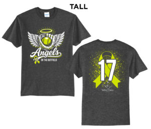 Angels In The Outfield Tall Short Sleeve Tee-Dark Heather Grey