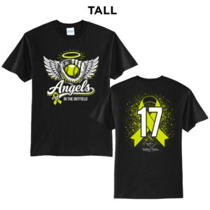 Angels In The Outfield Tall Short Sleeve Tee-Black