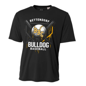 Bett Baseball Club Adult Cooling Performance Tshirt -Black