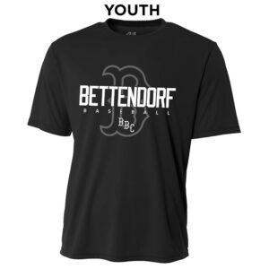 Bett Baseball Club YOUTH Cooling Performance Tshirt-Black