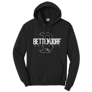 Bett Baseball Club Unisex Fleece Hooded Sweatshirt-Black
