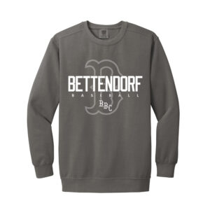 Bett Baseball Club Comfort Colors Ring Spun Crewneck Sweatshirt Unisex-Grey